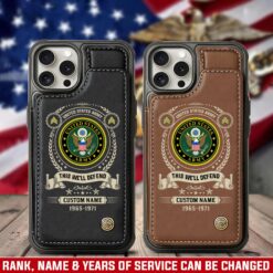 US Army, E 9 Army Sergeant Major - Leather Flip Phone Case