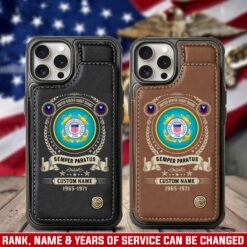 US Coast Guard, Once A Coastie, Always A Coastie - Leather Flip Phone Case
