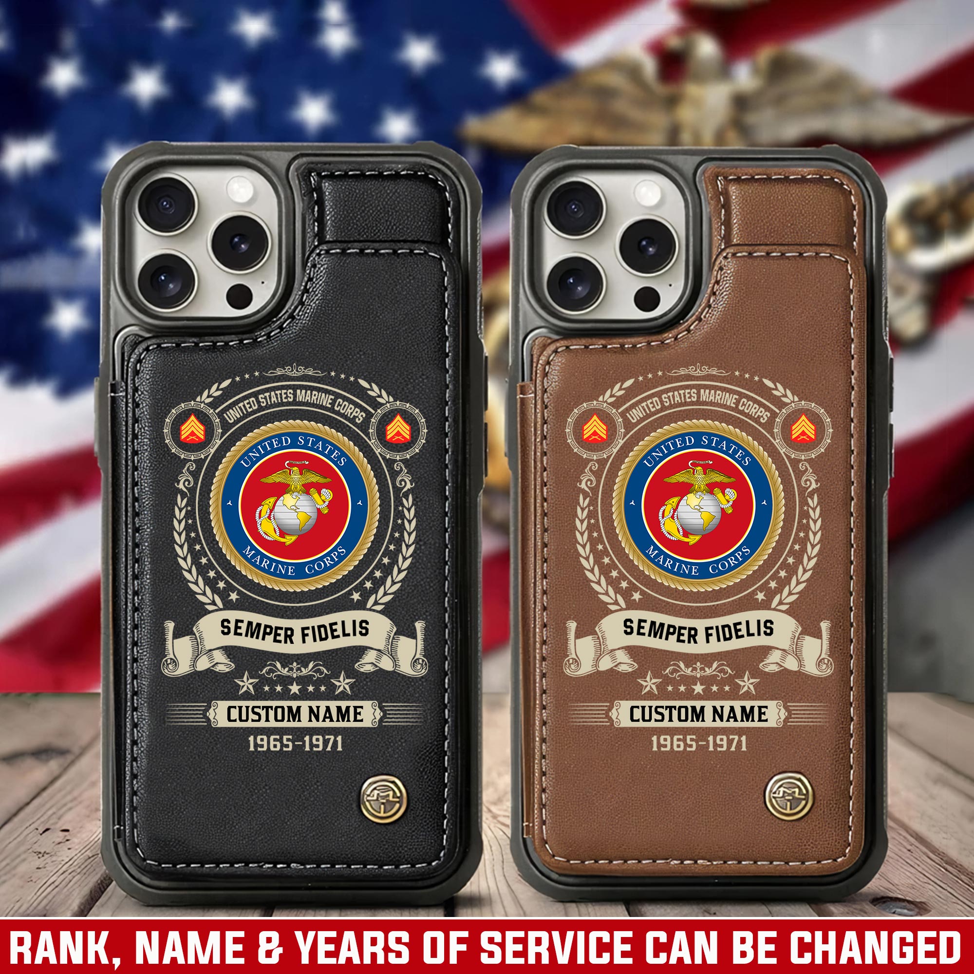 US Marine Corps, Life And Pride - Leather Flip Phone Case