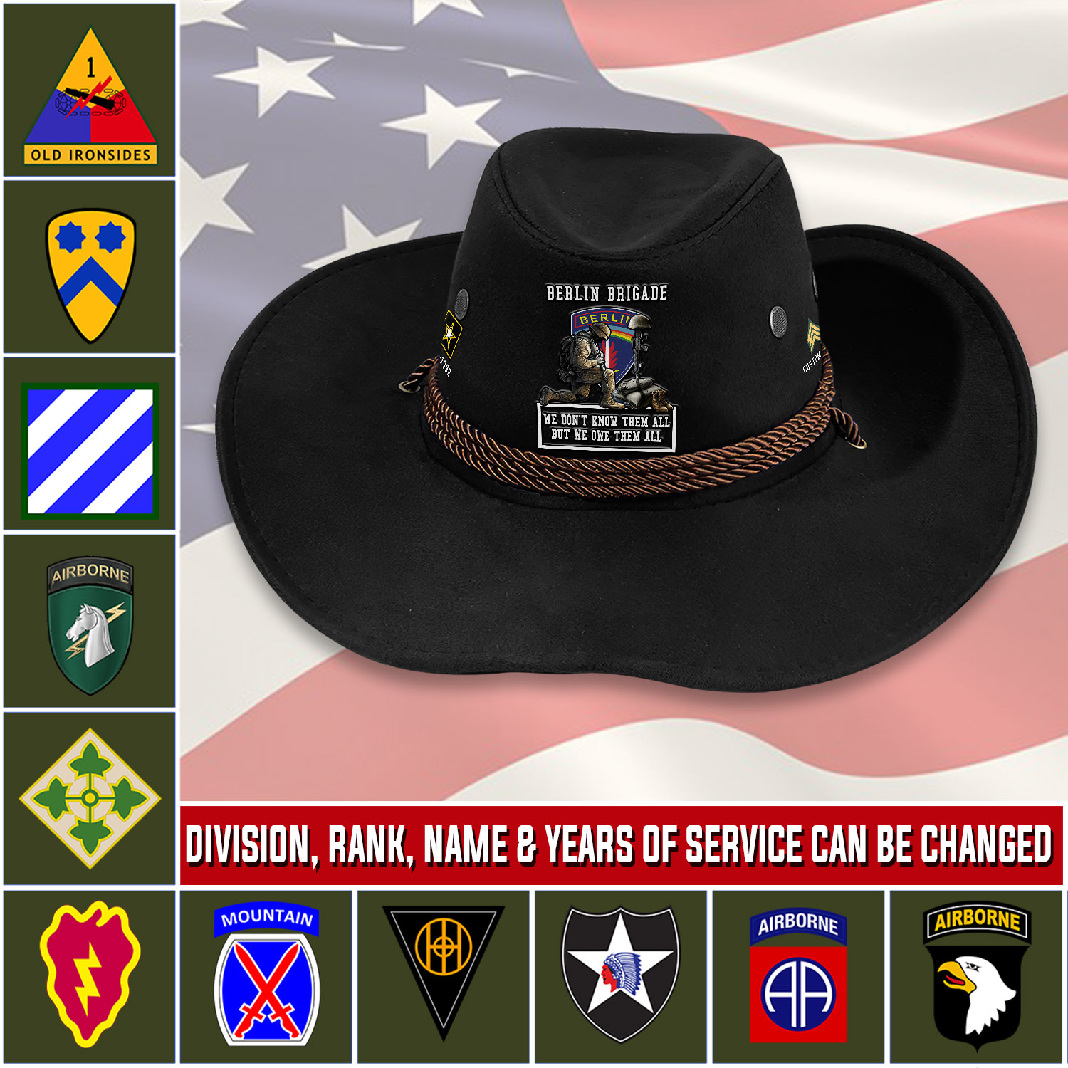 Army Division, Once A Soldier, Always A Soldier - Cowboy Hat