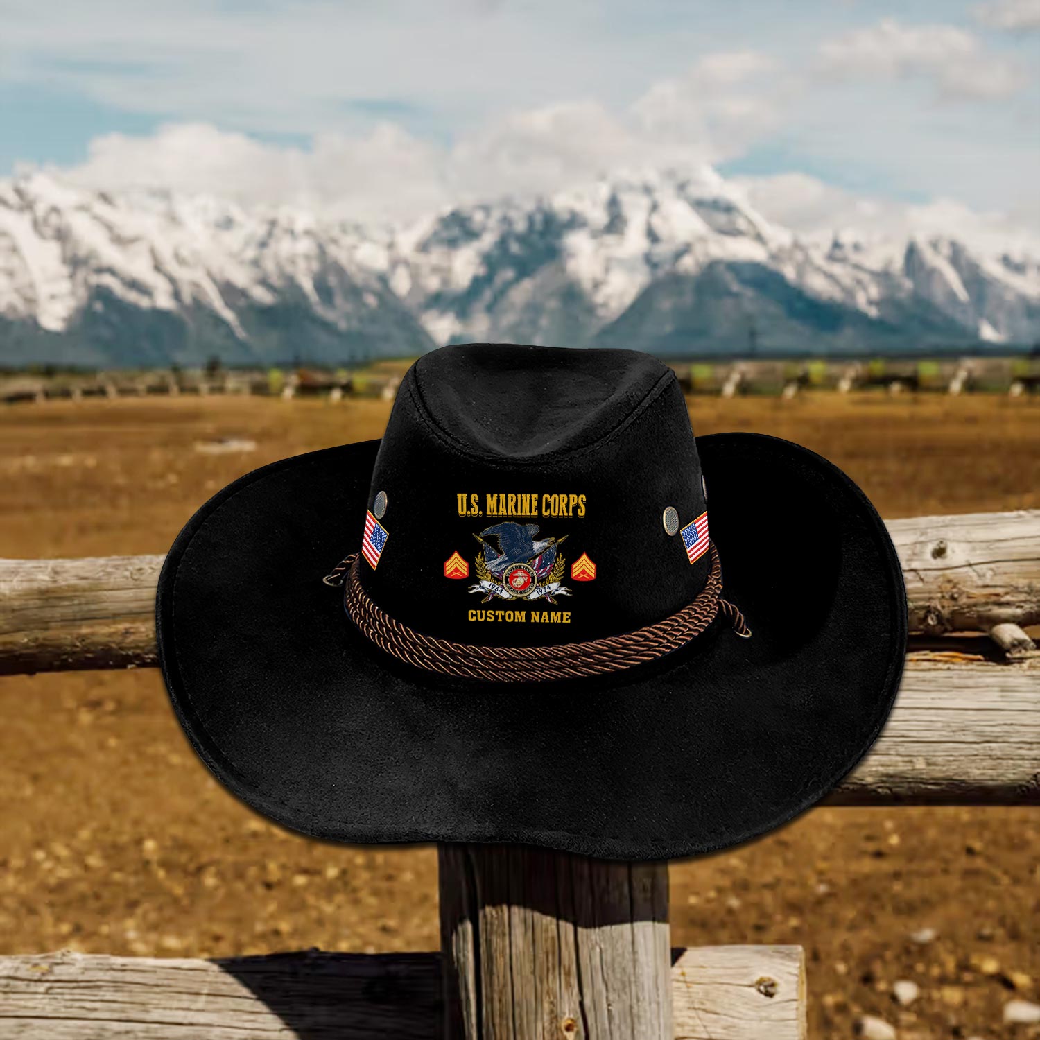 US Marine Corps, E 8 Marines First Sergeant - Cowboy Hat - Image 4