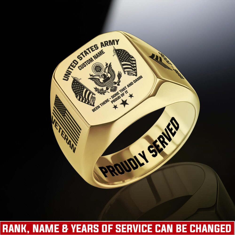 US Army, Freedom Isn't Free - Engraved Men's Ring