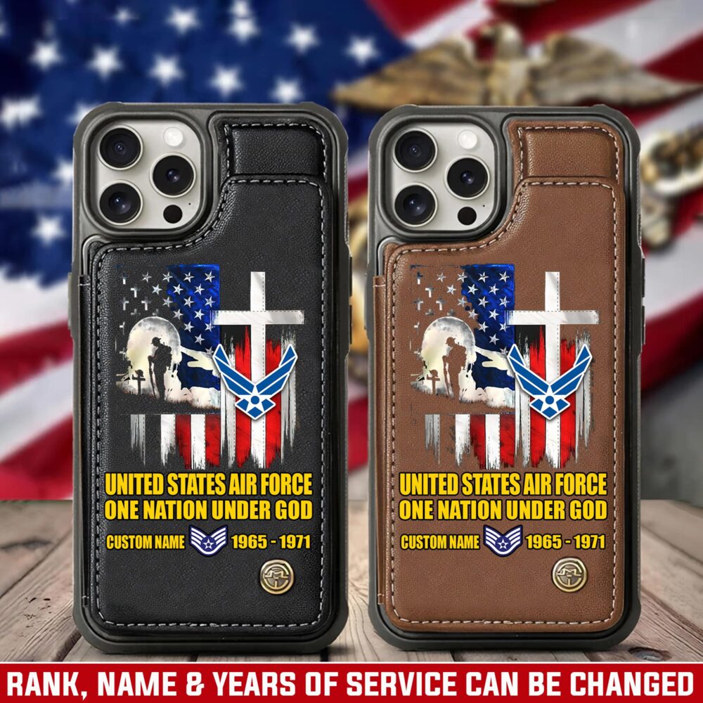 US Air Force , E 2 Air Force Airman - Leather Flip Phone Case