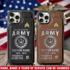 US Army, O 5 Army Lieutenant Colonel - Leather Flip Phone Case
