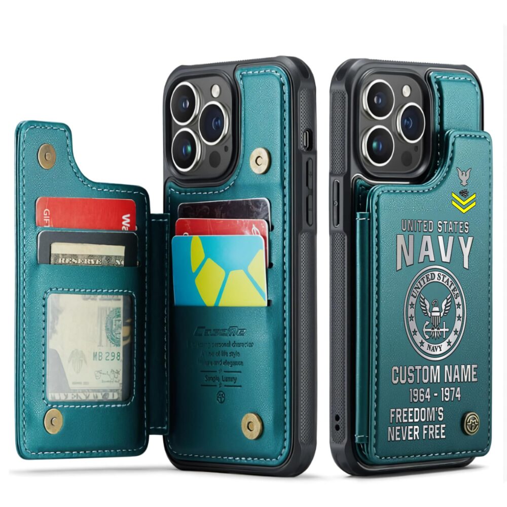 US Navy, Life And Pride - Leather Flip Phone Case - Image 5