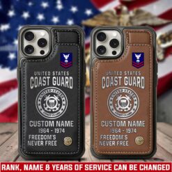 US Coast Guard, E 4 Red - Leather Flip Phone Case