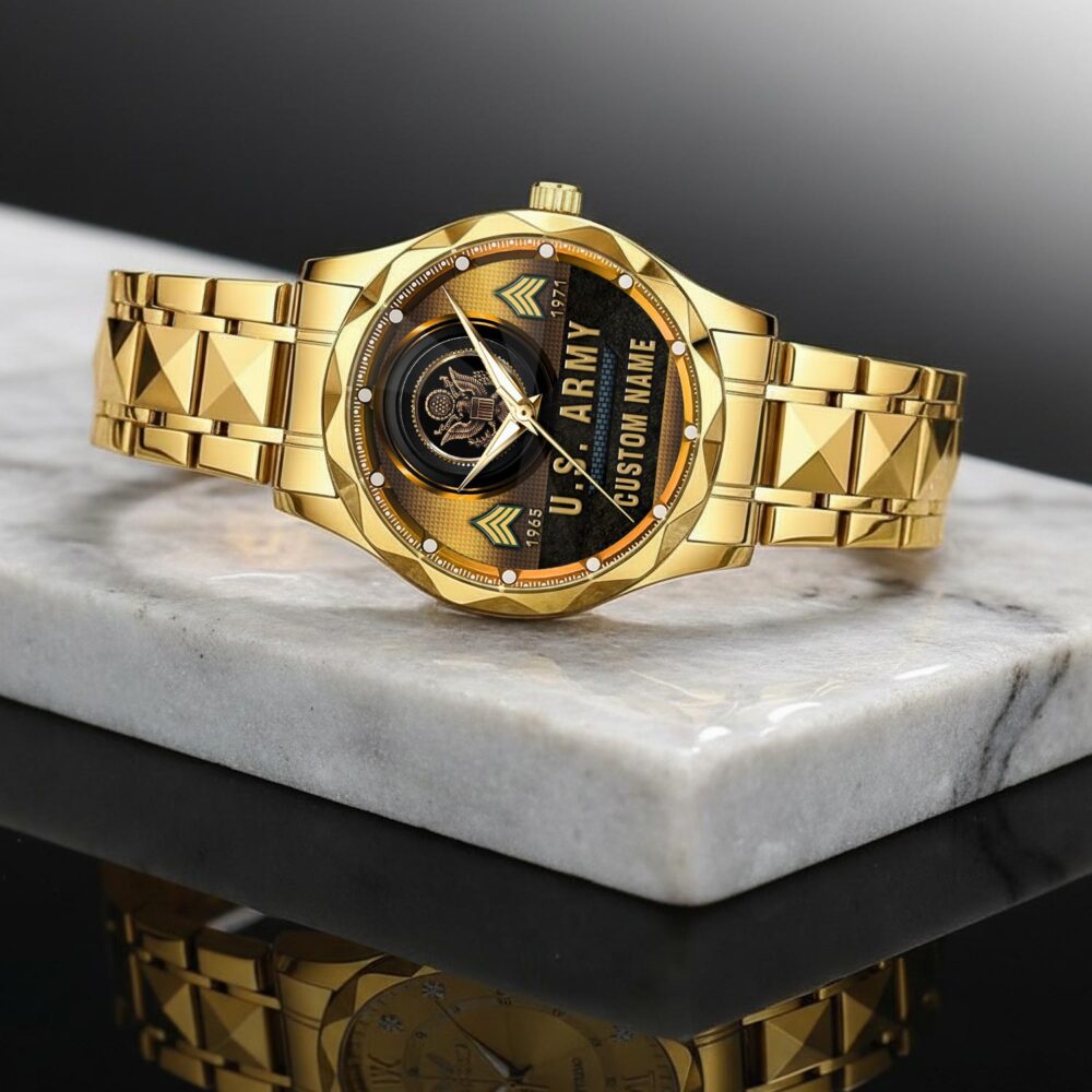 US Army, Land Of The Free, Because Of The Brave - C-Style Watch - Image 2