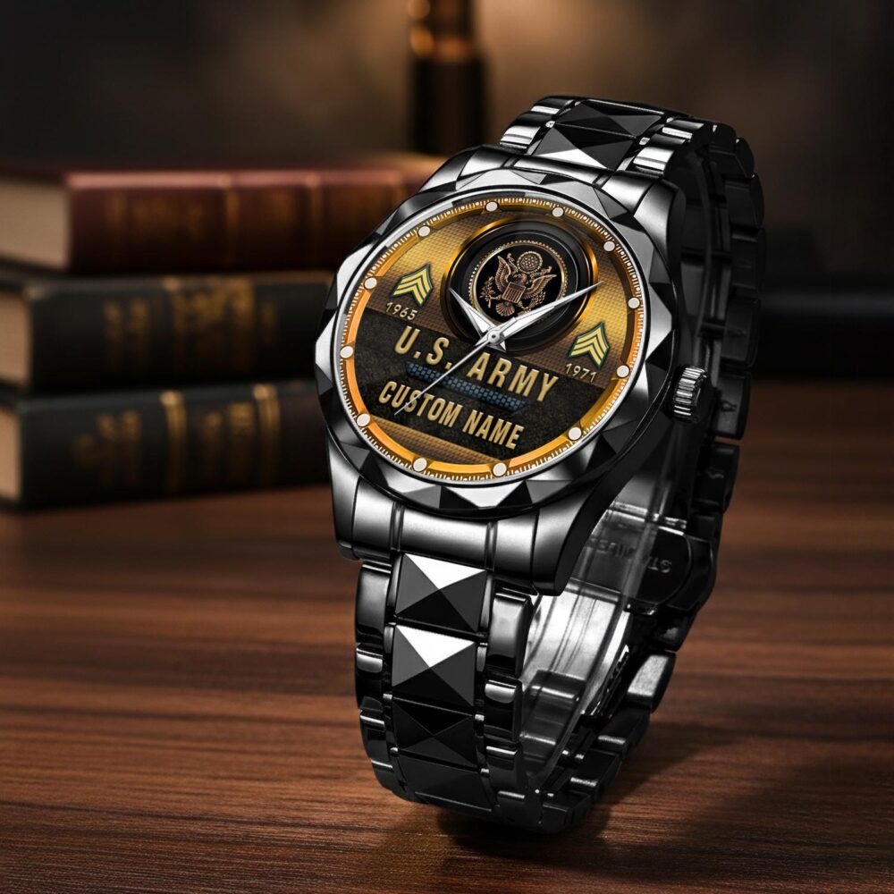 US Army, Land Of The Free, Because Of The Brave - C-Style Watch - Image 3