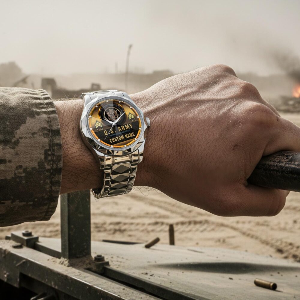 US Army, Land Of The Free, Because Of The Brave - C-Style Watch - Image 4