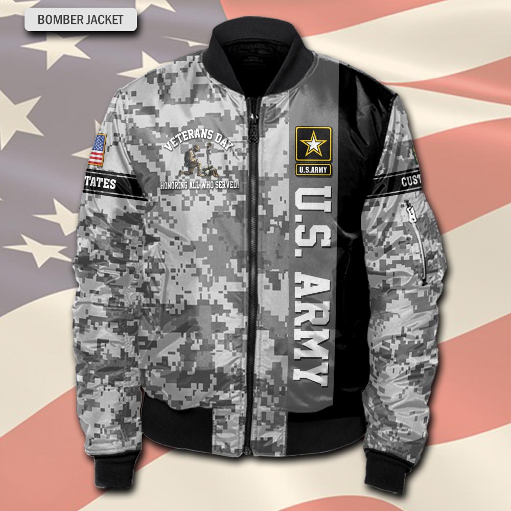 Army Division, Thank a Veteran - Bomber Jacket - Image 2