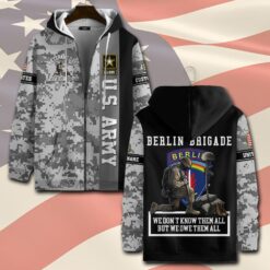 Army Division, Proud Veteran - Zip Hoodie