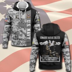 Navy Badge, Honor The Fallen - Hoodie