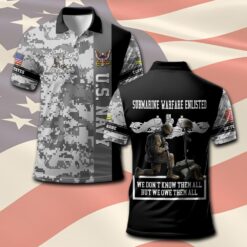 Navy Badge, No One Fights Alone - Polo Shirt