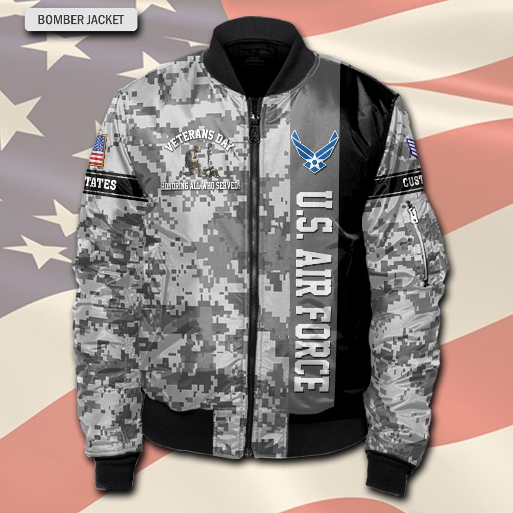 Air Force Badge, E 8 Air Force Senior Master Sergeant - Bomber Jacket - Image 2