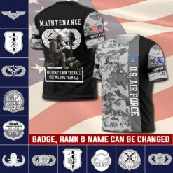 Air Force Badge, No One Fights Alone - T-Shirt