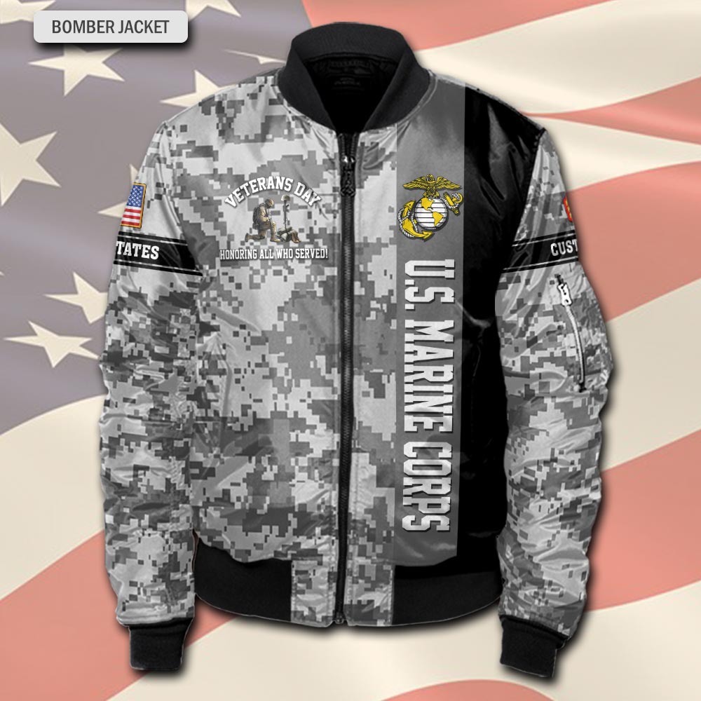 Marine Battalions, No One Fights Alone - Bomber Jacket - Image 2