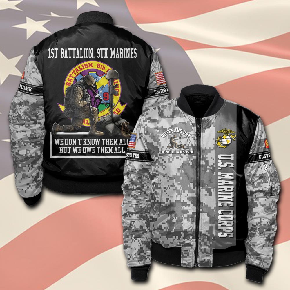 Marine Battalions, No One Fights Alone - Bomber Jacket