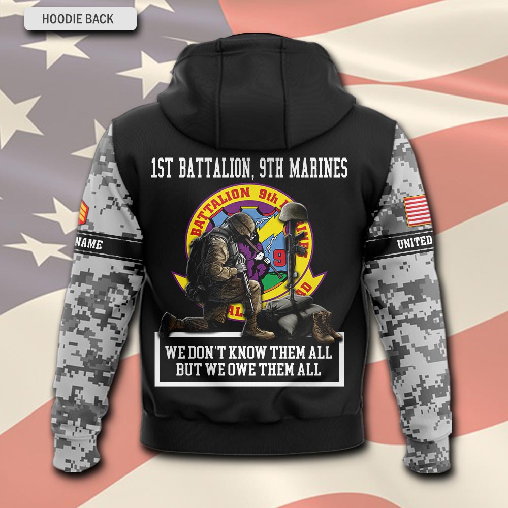 Marine Battalions, Honor The Fallen - Hoodie - Image 3