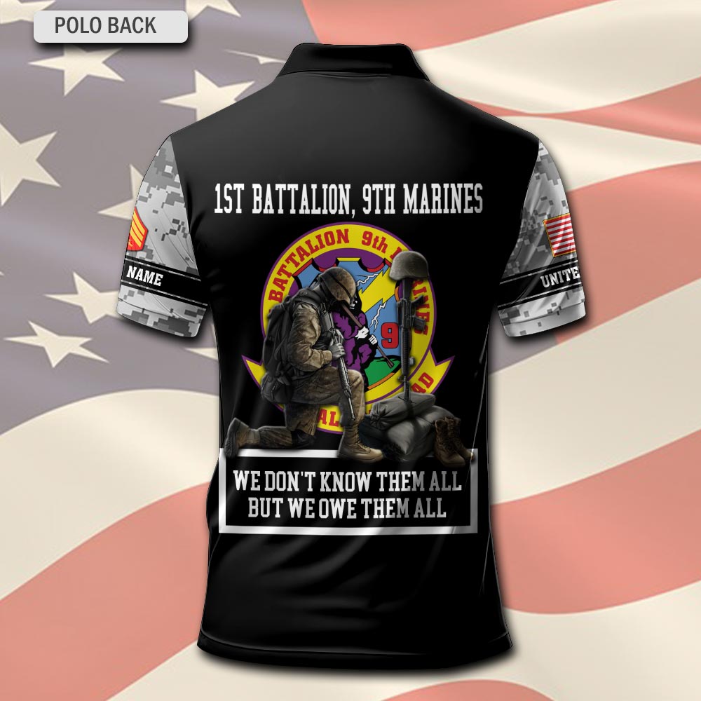 Marine Battalions, Defender of Freedom - Polo Shirt - Image 3