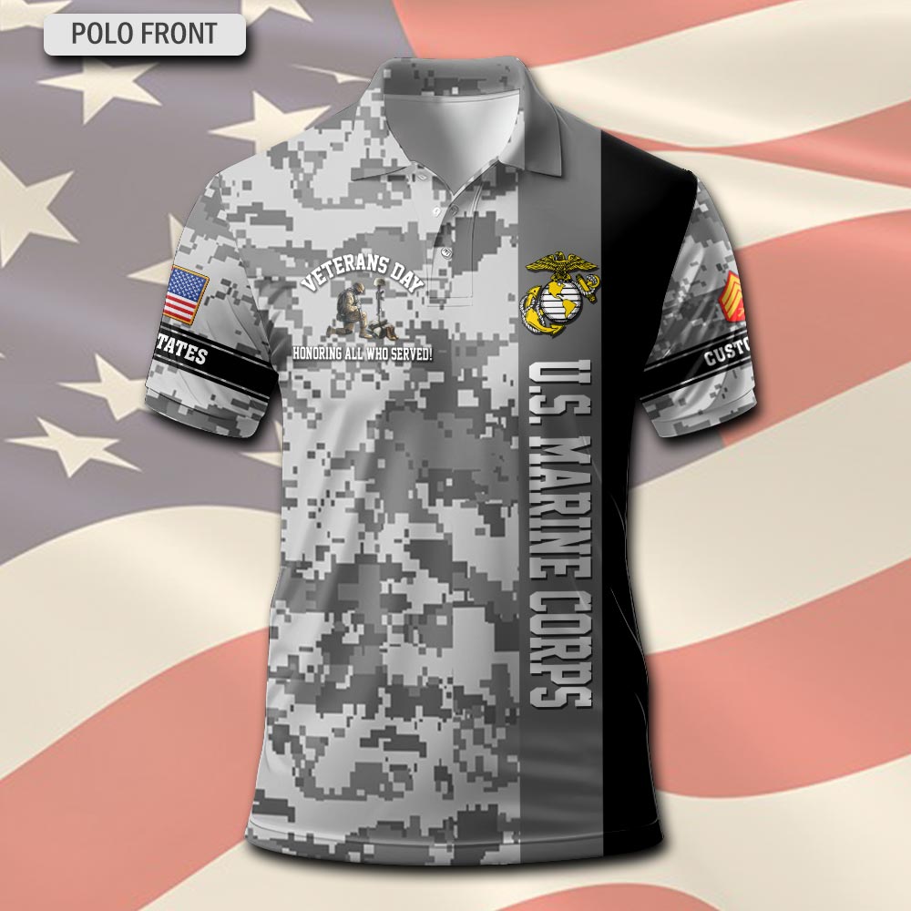 Marine Battalions, Defender of Freedom - Polo Shirt - Image 2