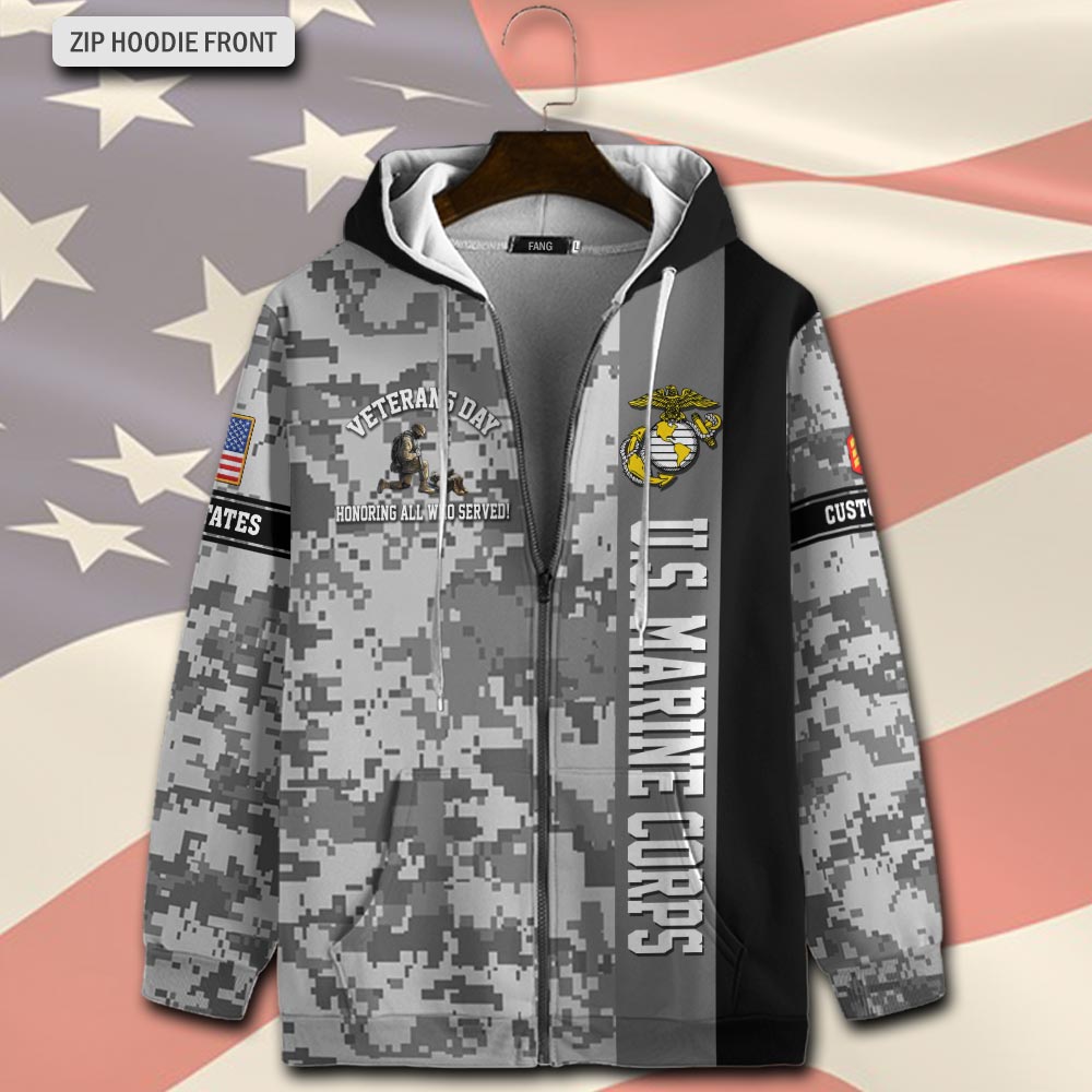 Marine Battalions, Freedom Over Fear - Zip Hoodie - Image 2