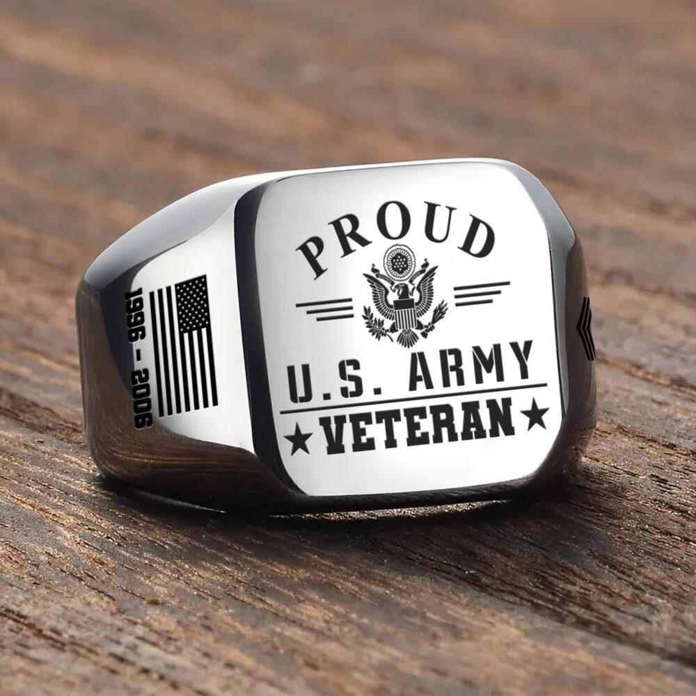US Army, E 7 Army Master Specialist - Engraved Men's Ring - Image 3