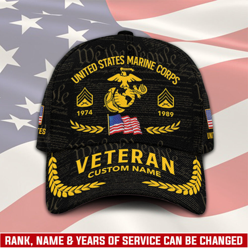 US Marine Corps, Proud Veteran - Classic Cap
