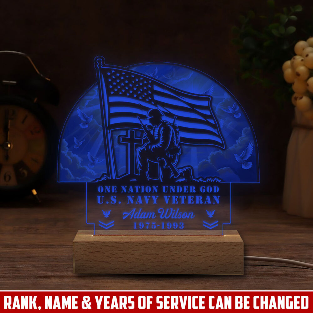 US Navy, All Gave Some, Some Gave All - Personalized Led Lamp