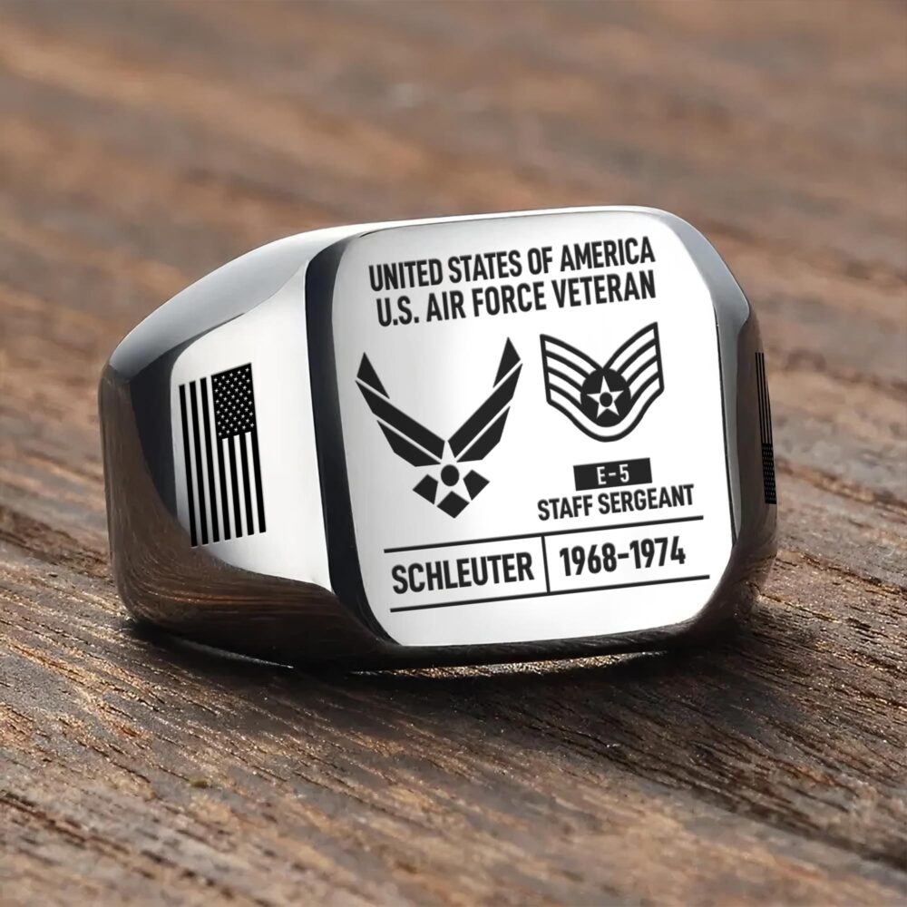 US Air Force , All Gave Some, Some Gave All - Engraved Men's Ring - Image 3