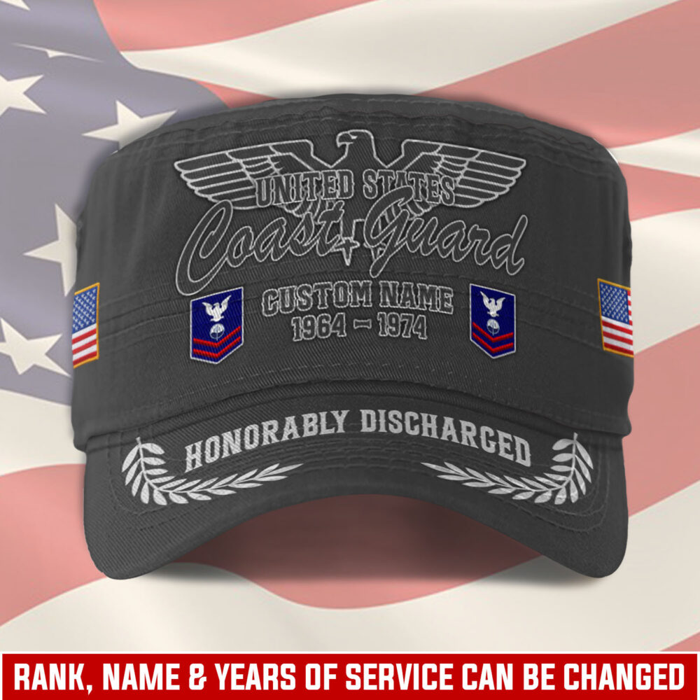 US Coast Guard, E 6 Gold - Military Cap