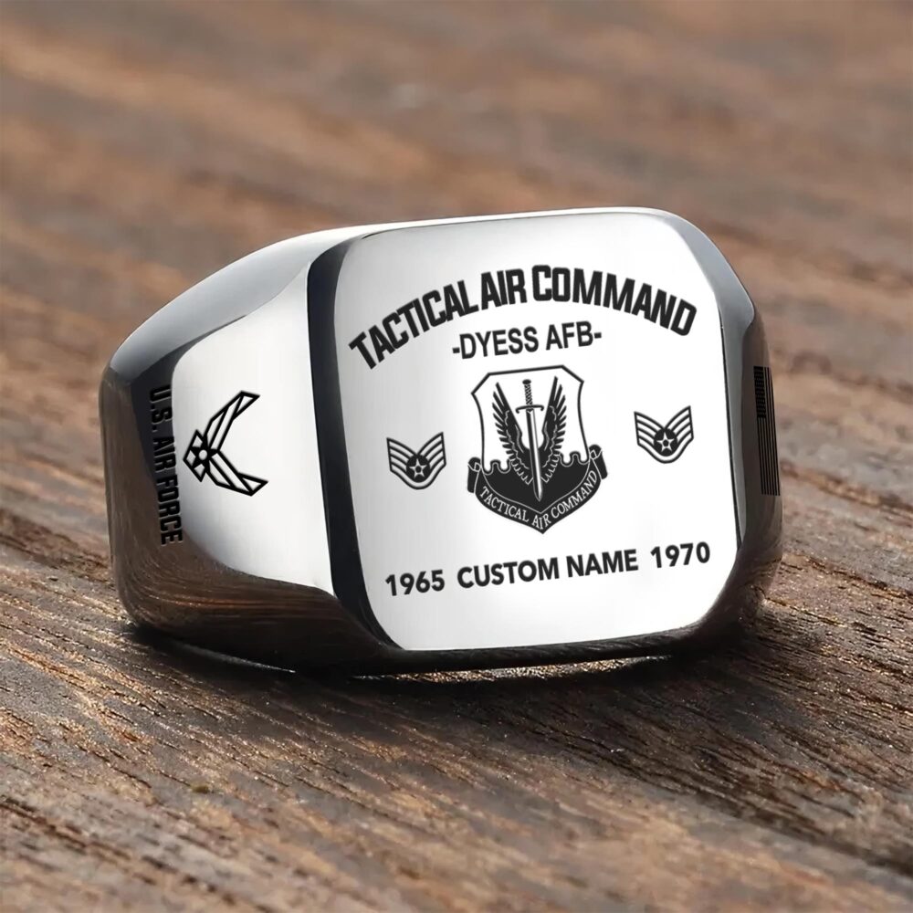 Air Force Command, O 4 Air Force Major - Engraved Men's Ring - Image 3