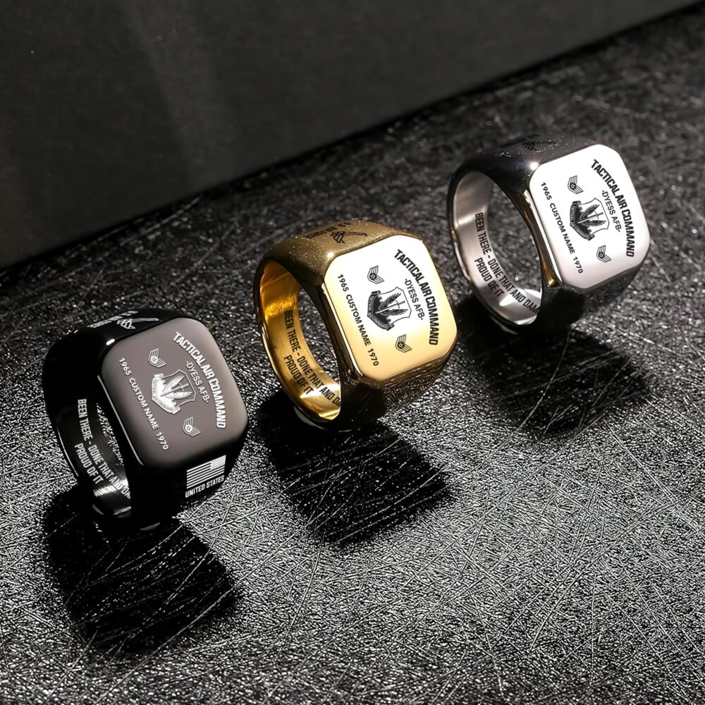 Air Force Command, O 4 Air Force Major - Engraved Men's Ring - Image 7