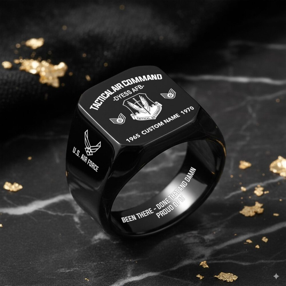 Air Force Command, O 4 Air Force Major - Engraved Men's Ring - Image 8