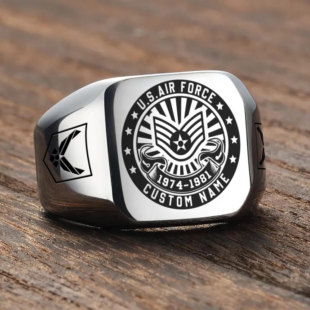 US Air Force , O 4 Air Force Major - Engraved Men's Ring - Image 3