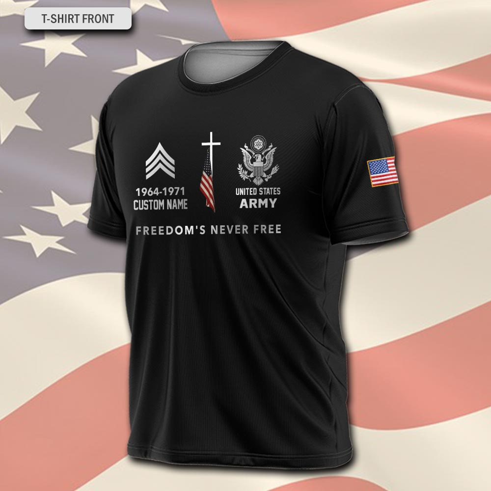 US Army, Freedom Over Fear - T-Shirt - Image 2