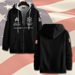 US Army, Proud Veteran - Zip Hoodie