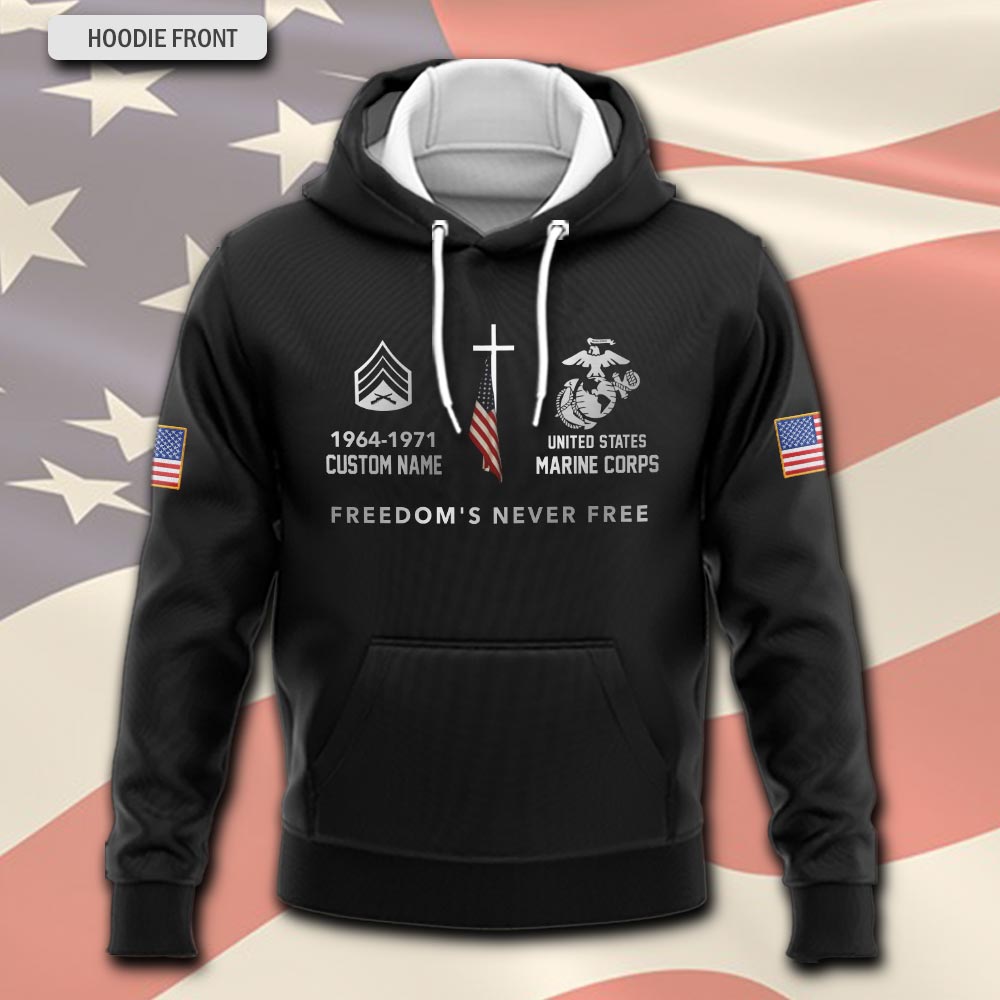 US Marine Corps, Thank a Veteran - Hoodie - Image 2