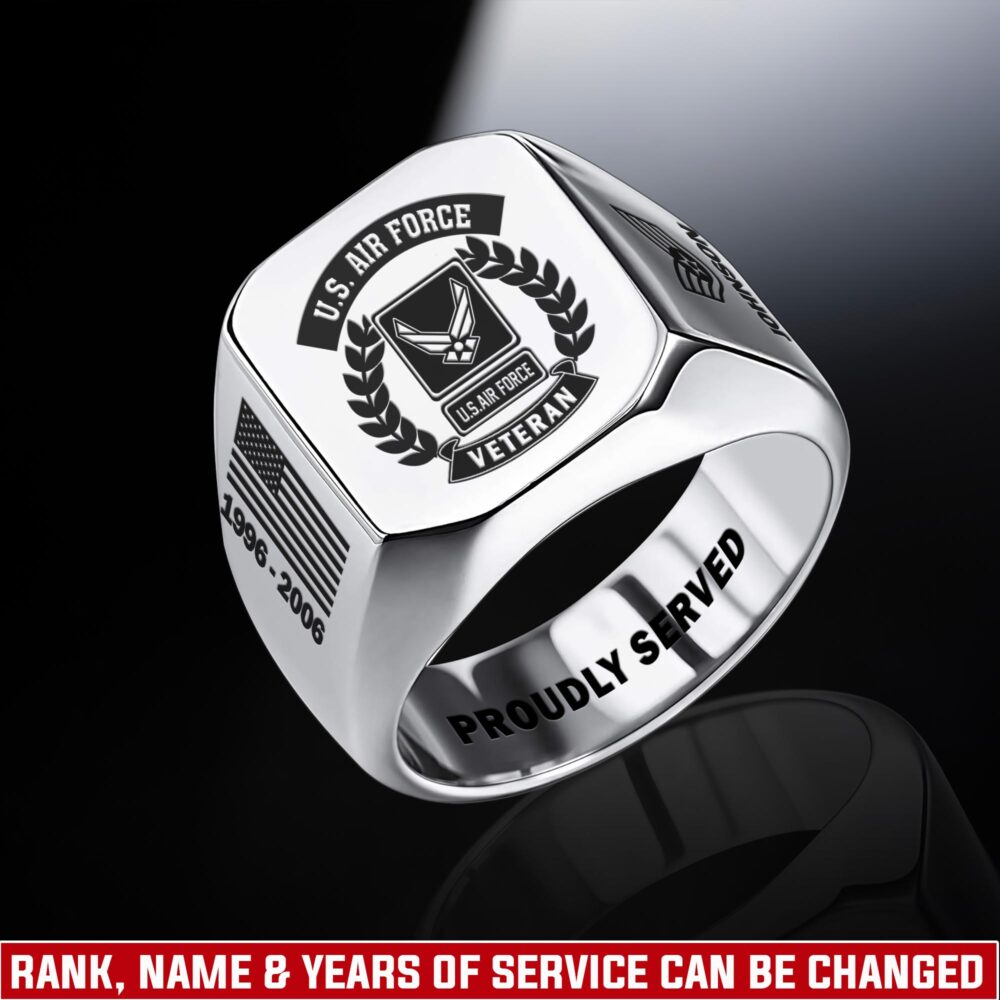 US Air Force , Freedom Isn't Free - Engraved Men's Ring