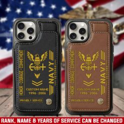 US Navy, Honoring All Who Served - Leather Flip Phone Case