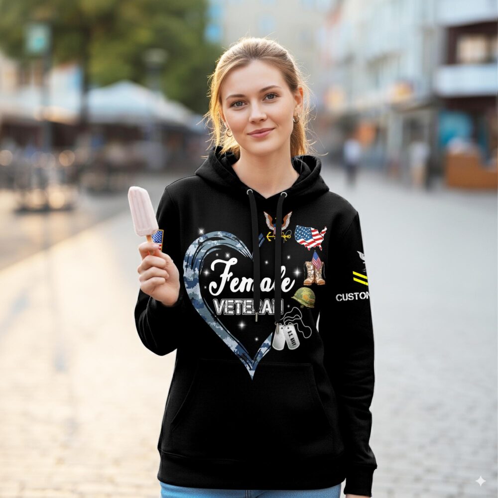 US Navy, E 6 Red - Women Hoodie - Image 2