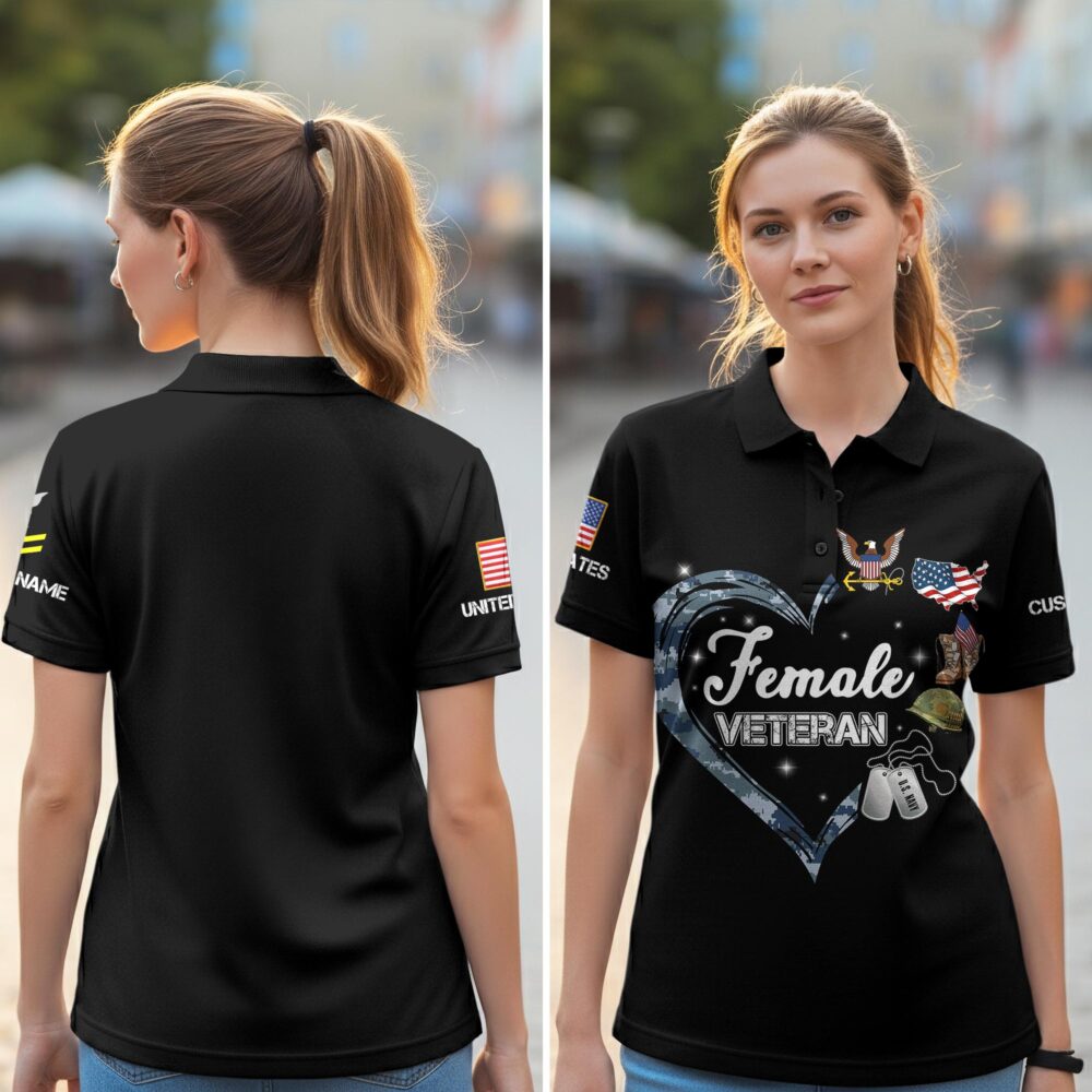 US Navy, Honor - Courage - Commitment - Women Polo Shirt