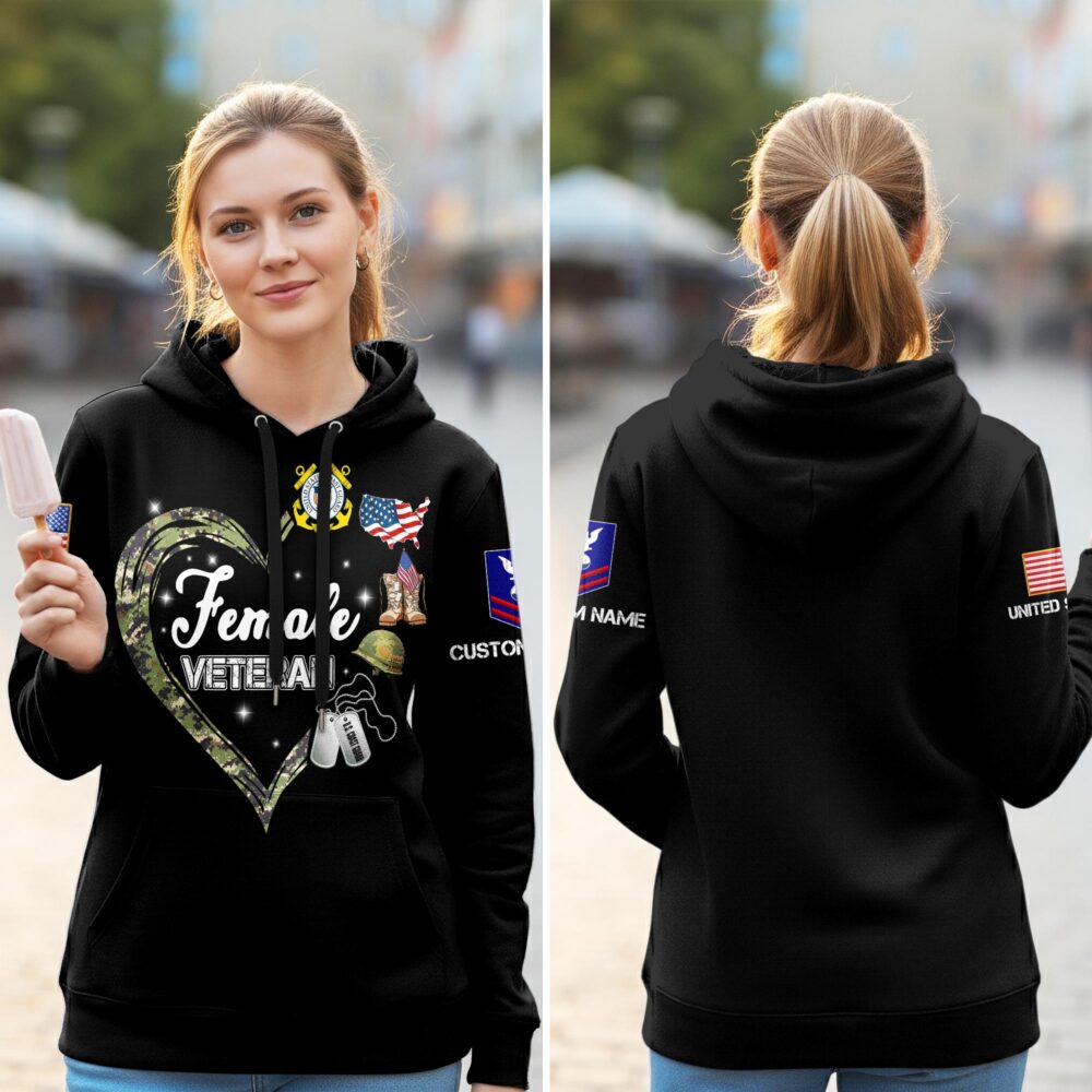 US Coast Guard, American By Birth, Veteran By Choice - Women Hoodie