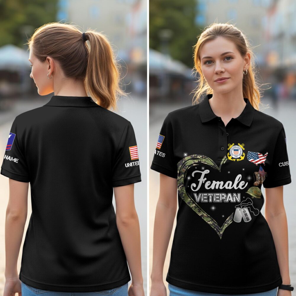 US Coast Guard, American By Birth, Veteran By Choice - Women Polo Shirt