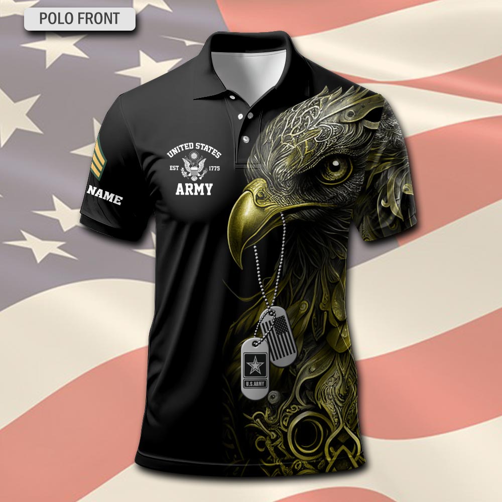 US Army, E 7 Army Master Specialist - Polo Shirt - Image 2