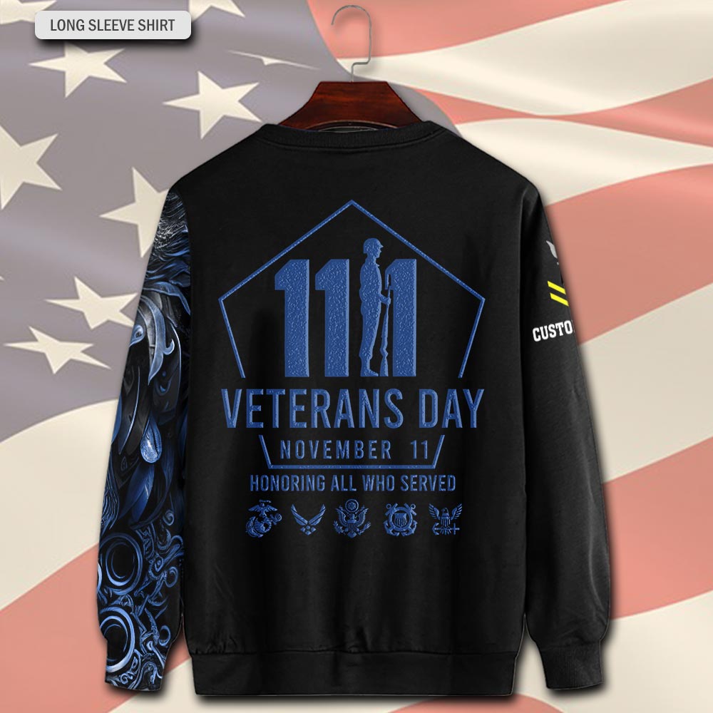 US Navy, American By Birth, Veteran By Choice - Sweatshirt - Image 3