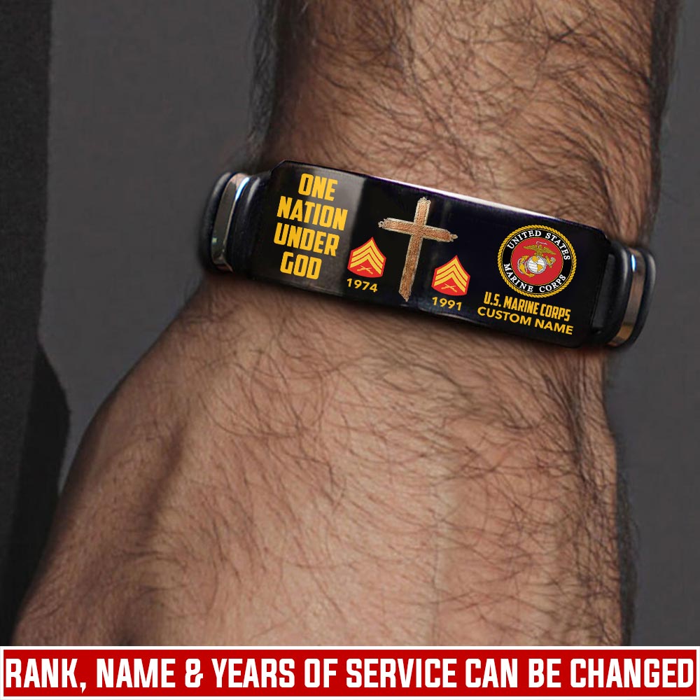 US Marine Corps, Land Of The Free, Because Of The Brave - Bracelet