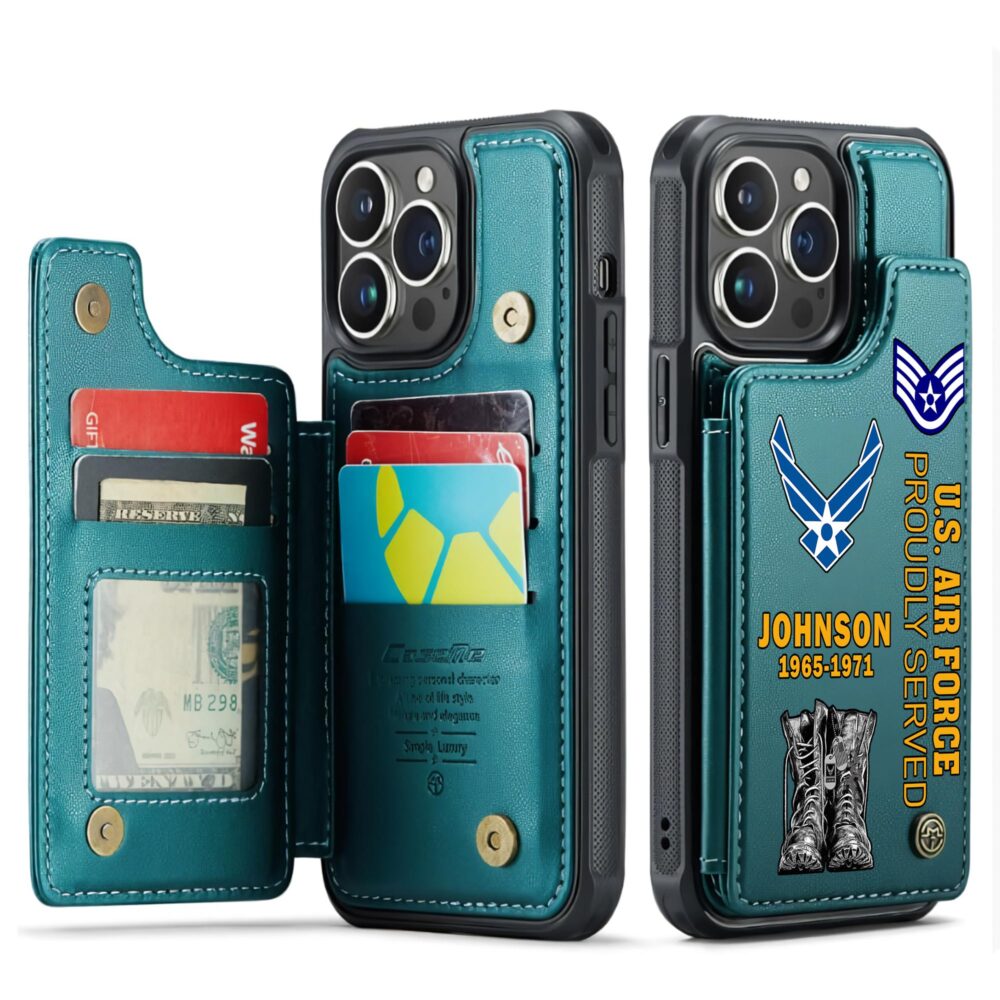 US Air Force , Duty, Honor, Country - Leather Flip Phone Case - Image 5