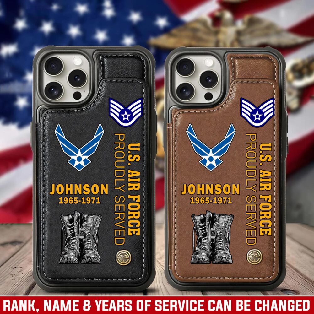 US Air Force , Duty, Honor, Country - Leather Flip Phone Case