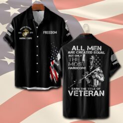 US Marine Corps, Honoring All Who Served - Short Sleeve Button Shirt