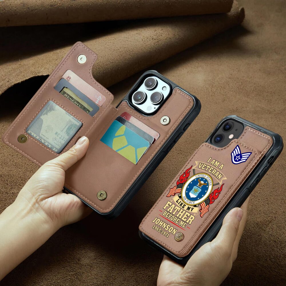 US Air Force , E 9 Air Force Chief Master Sergeant - Leather Flip Phone Case - Image 2